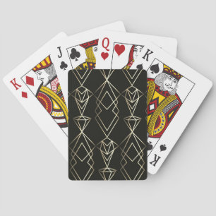 Klassåtercirkulationsdesign i Svarta och Guld Casinokort