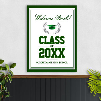 Klassåterträff välkommen i skolans färger poster