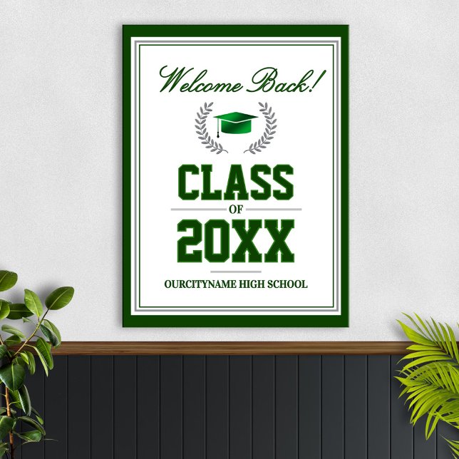 Klassåterträff välkommen i skolans färger poster (Skapare uppladdad)