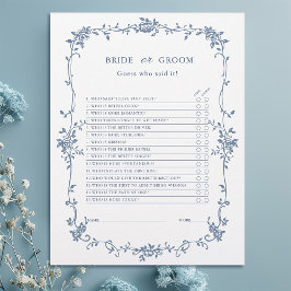 Klassblått spel med Möhippan "Bride or Groom"