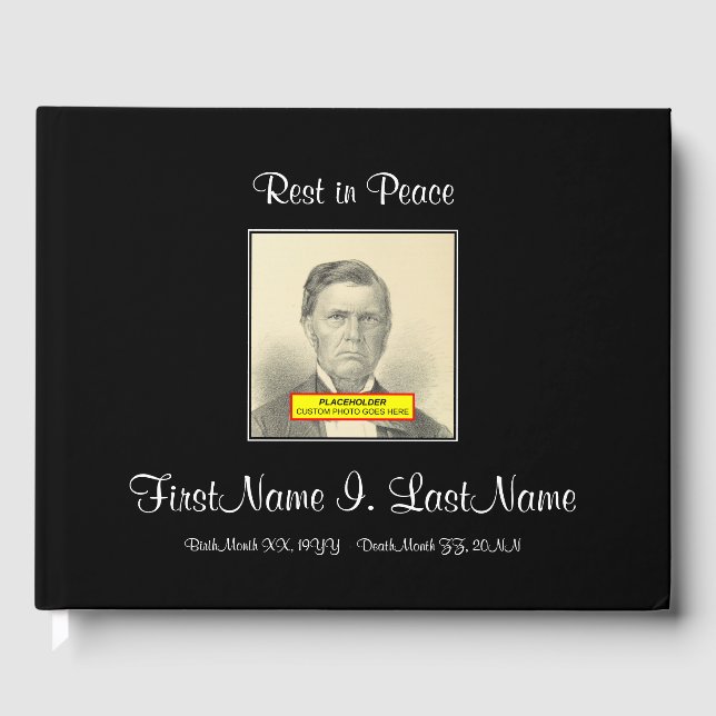 Klassbok, minimalistisk begravnings-/minnesbok gästböcker (Framsida)