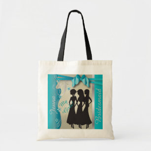 Klassdesign i vintage bröllop Turkos Blue Tygkasse