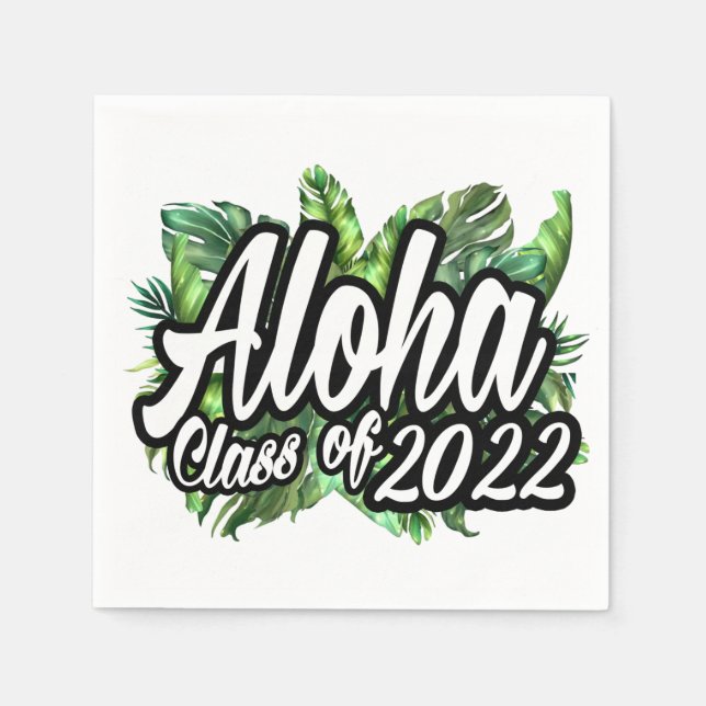 Klassen Aloha Studenten 2022 Luau Party Pappersservett (Framsidan)