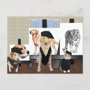 Klassen anpassade Funny Pet Art Vykort
