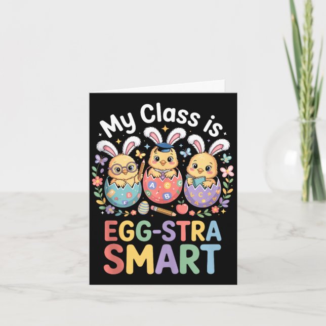 Klassen är ägg-extra smart påsk lärare elev kort (Framsida)
