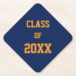 Klassen Blå och Orange i Färg Studenten Underlägg Papper