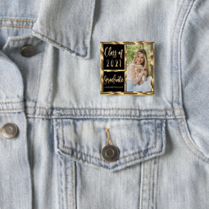Klassen Black and Guld Photo Student 2021 Knapp