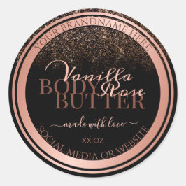 Klassen Black Product Packets Labels Ro Guld Runt Klistermärke