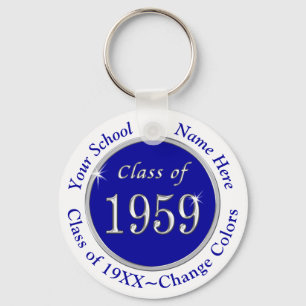 Klassen Blue and White i 1959 Anpassade Keychain Nyckelring