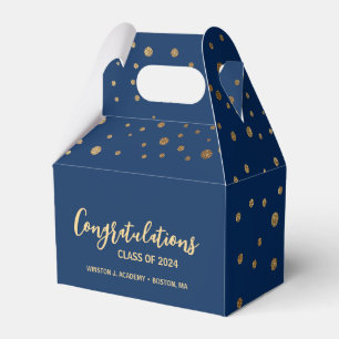Klassen Blue guld Grattis 2024 studenten Presentaskar