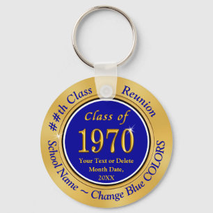 Klassen Blue och Guld 1970 Personlig Reunion Nyckelring