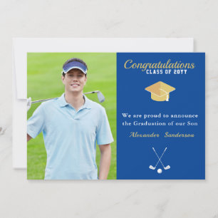 Klassen Blue Photo Golf från 2022 Studenten Meddelande