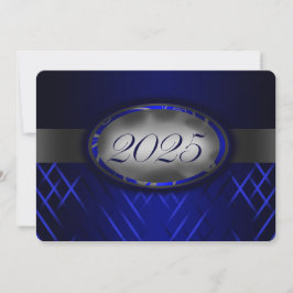 Klassen Blue & Silver 2025 Party Inbjudningar