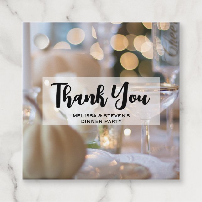 Klassen Bord med Finare Ställe-inställning Gåvor Etiketter (Framsida)