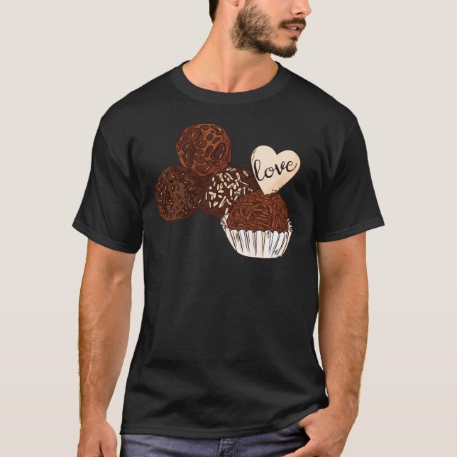 Klassen Brigadeiro - Chocolate Fudge Bollar T Shirt (Framsida)