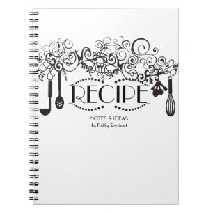 Klassen coola catering för prydnadskocka anteckningsbok med spiral