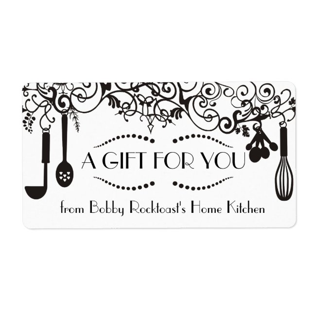 Klassen coola catering för prydnadskocka fraktsedel (Framsidan)