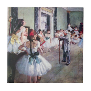 Klassen Dance by Edgar Degas, Vintage Ballet Art Kakelplatta