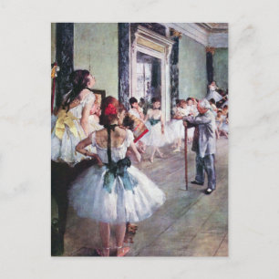 Klassen Dance by Edgar Degas, Vintage Ballet Art Vykort