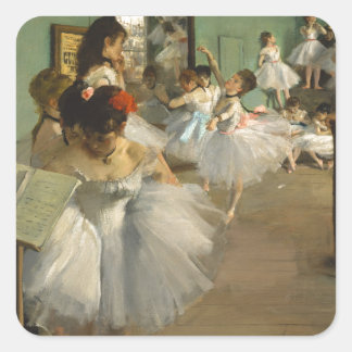 Klassen Dance - Edgar Degas Fyrkantigt Klistermärke