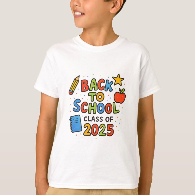 Klassen Doodle Stil 2025 Spirit Shirt T (Framsida)