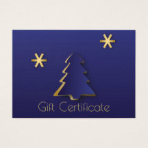 Klassen Elegant Guld Blue Julgran Gift Card