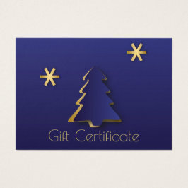 Klassen Elegant Guld Blue Julgran Gift Card Visitkort