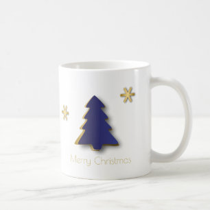 Klassen Elegant Guld Blue Julgran Kaffemugg