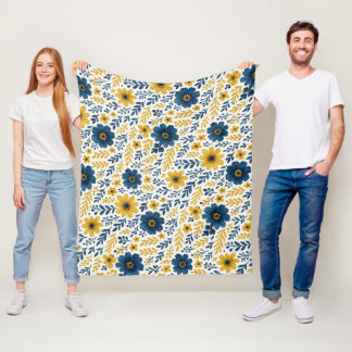 Klassen Ethnic Mediterranean Blommigt Art Mönster Fleecefilt