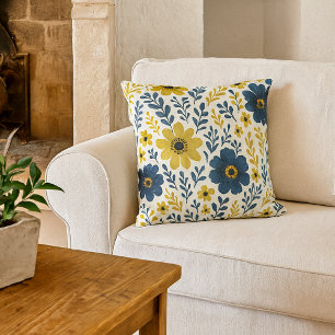 Klassen Ethnic Mediterranean Blommigt Art Mönster Kudde