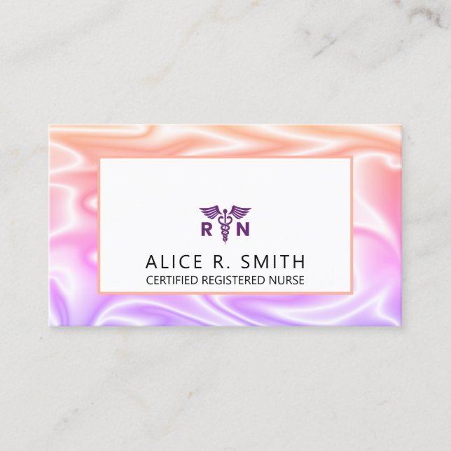 Klassen för auktoriserad-registrerade sjukskötersk visitkort (Framsida)