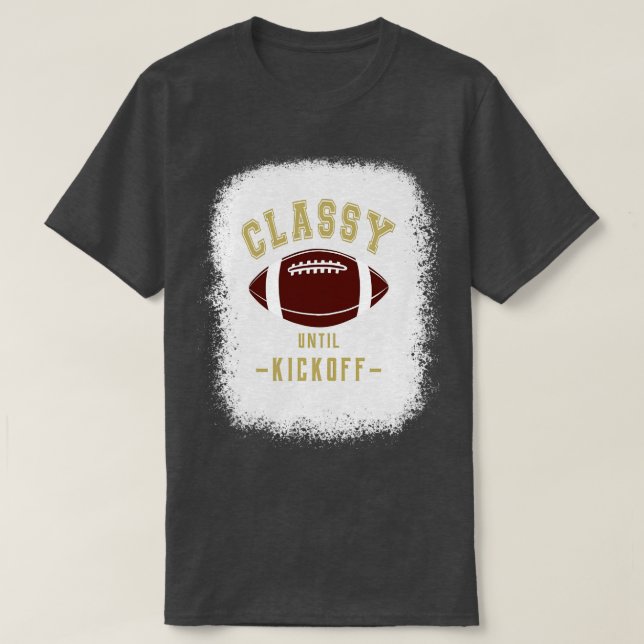 Klassen fram till Kickoff Fläkt Guld Färg Brev T Shirt (Design framsida)