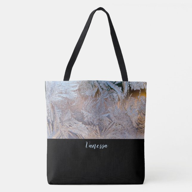 Klassen Frosted Monogrammed Tote Bag Tygkasse (Framsida)