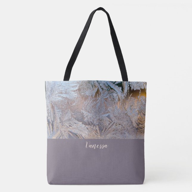 Klassen Frosted Monogrammed Tote Bag Tygkasse (Framsida)