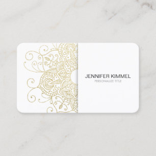 Klassen Gold Foil Se Mandala Minimalist Visitkort