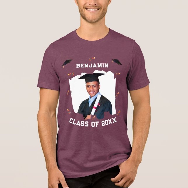Klassen Grad Graduating Student 2024 Caps T Shirt (Framsida)