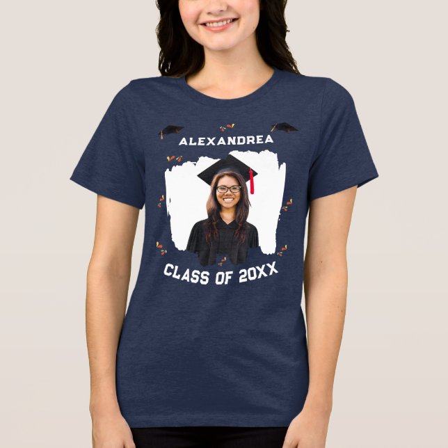 Klassen Grad Graduating Student 2024 Caps T Shirt (Framsida)