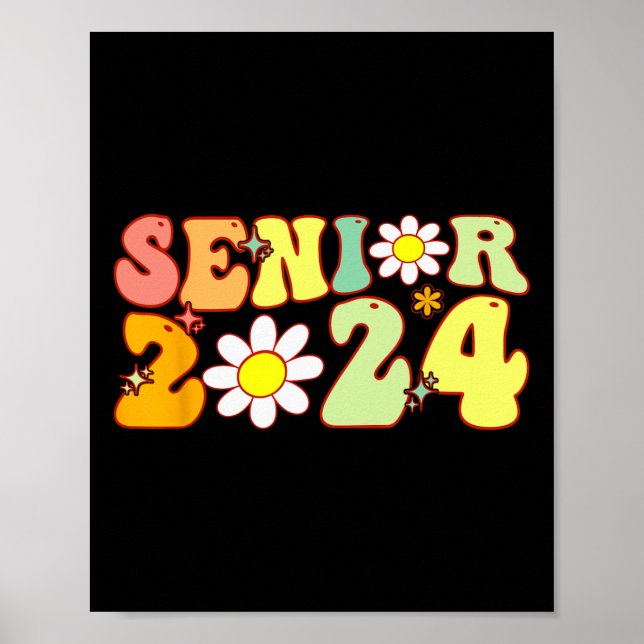 Klassen Groovy Senior 2024 Back to school Studente Poster (Framsidan)