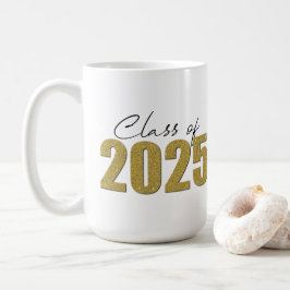 Klassen guld Glitter 2025 Kaffemugg