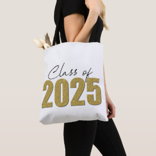 Klassen guld Glitter 2025 Tygkasse