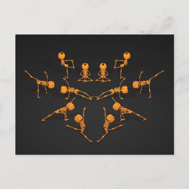 Klassen Halloween Yoga Vykort (Framsida)