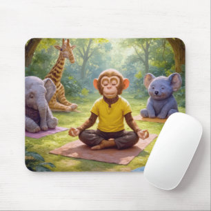 Klassen Jungle Yoga med friska djur Musmatta