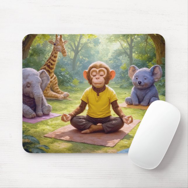 Klassen Jungle Yoga med friska djur Musmatta (Med mus)