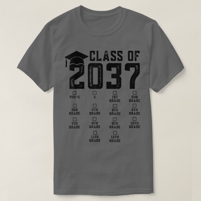 Klassen Kindergarten Pre-k Studenten 2037 Grow W T Shirt (Design framsida)