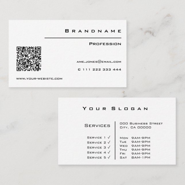 Klassen Klass för Professionell av klassiskt vitt  Visitkort (Fram/baksida)