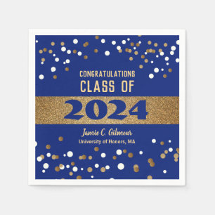 Klassen Klass Klass Klass Blue Guld 2024 Namn Stud Pappersservett