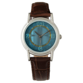 Klassen med Teal Färgad Ansikte Womens watch Armbandsur