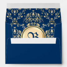 Klassen Medieval Monogram Guld Midnattsblått