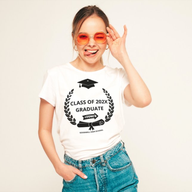 Klassen Modern Anpassningsbar Student i Studenten T Shirt (Skapare uppladdad)