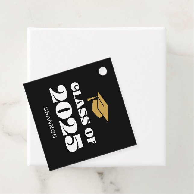 Klassen Modern Black Guld 2025 Tack Gåvor Etiketter (På plats)